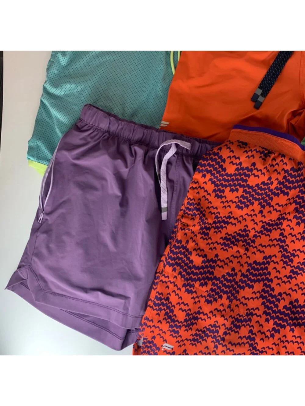 Lot of 6 Fabletics Multicolor Athletic Shorts Mens Large